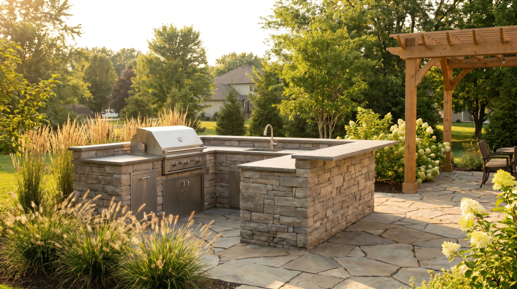 Outdoor kitchen design concept for a Wauseon OH backyard