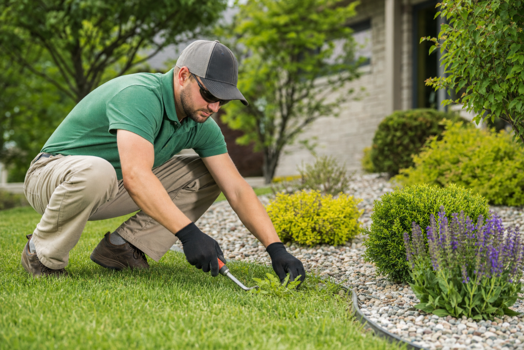 Rock Solid Landscape weed control service for a Perrysburg Ohio lawn